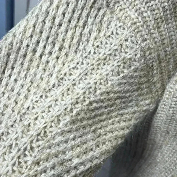Ted Baker Gorrga Funnel Neck Wool Alpaca Chunky Knit Sweater Size 6 Beige - Picture 6 of 10